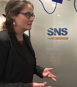 Vorsitzende Petra Elias zu Besuch bei der Saxonia Network Systems GmbH